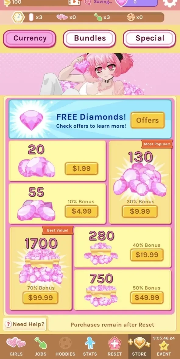 Crush Crush paywall screen