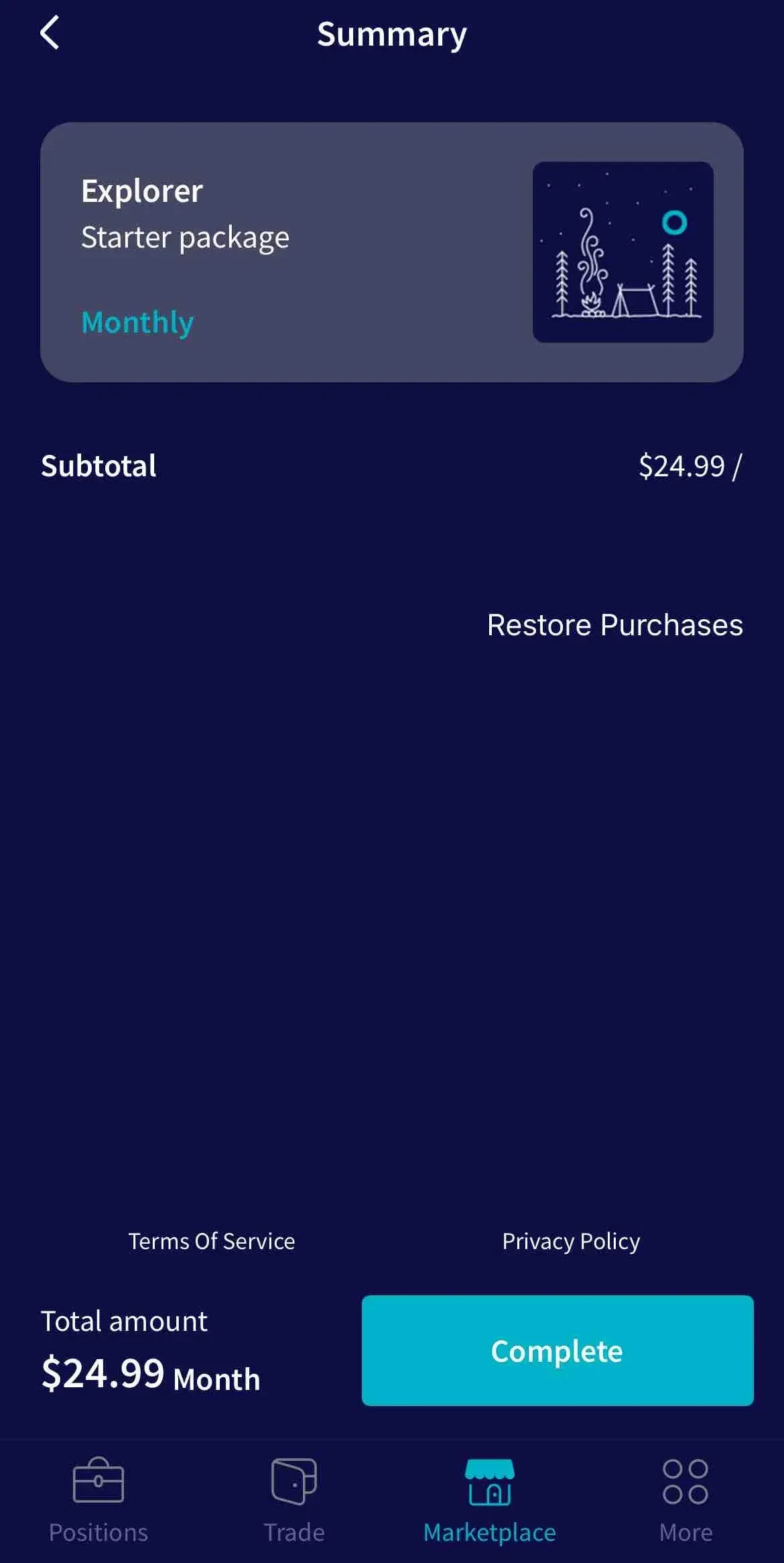 Cryptohopper paywall screen