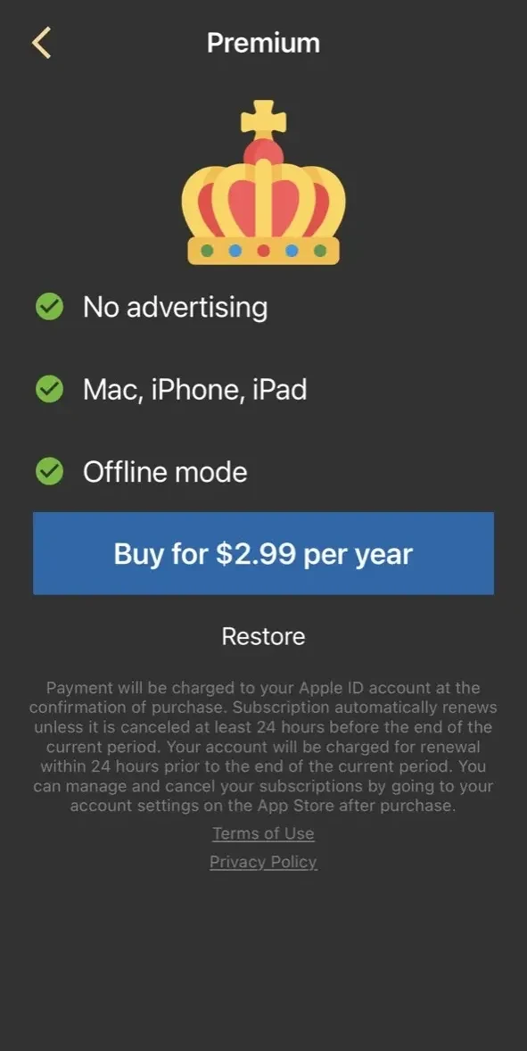 Currency converter calculator paywall screen