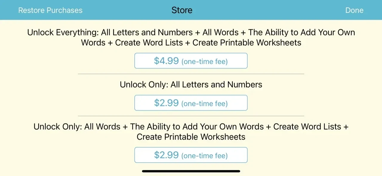 Cursive Letters Writing Wizard paywall screen