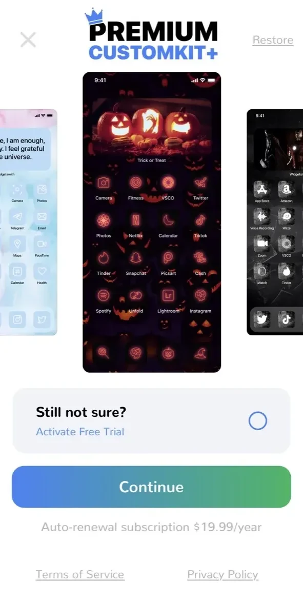 CustomKit paywall screen