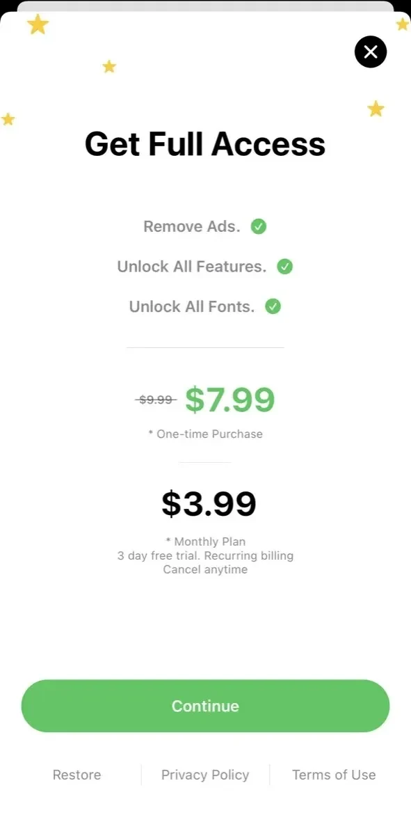 Daily Bible Verse paywall screen