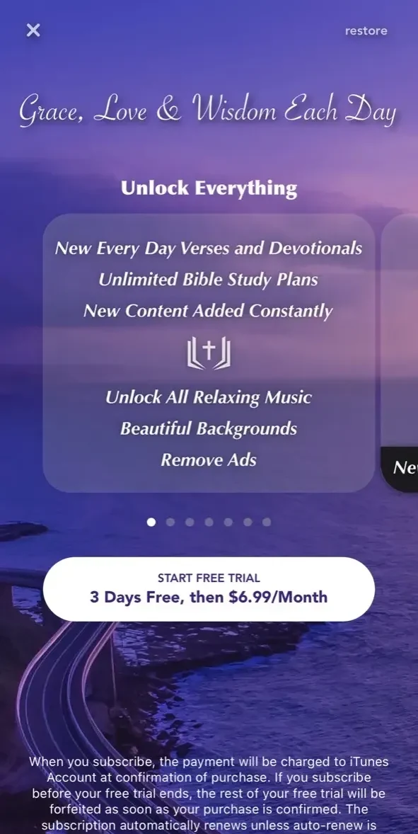 Daily Devotional For Women App paywall screen