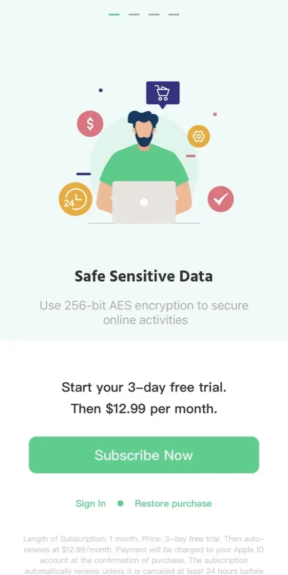 Daily VPN paywall screen