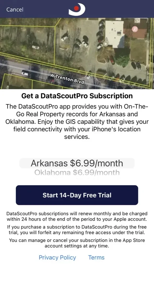 DataScoutPro paywall screen