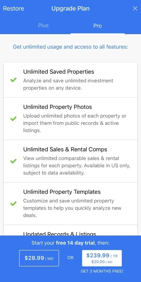 DealCheck paywall screen