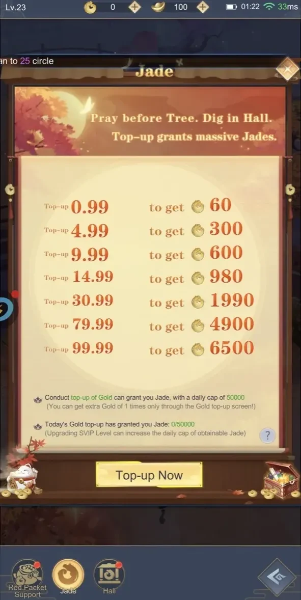 Demon God paywall screen
