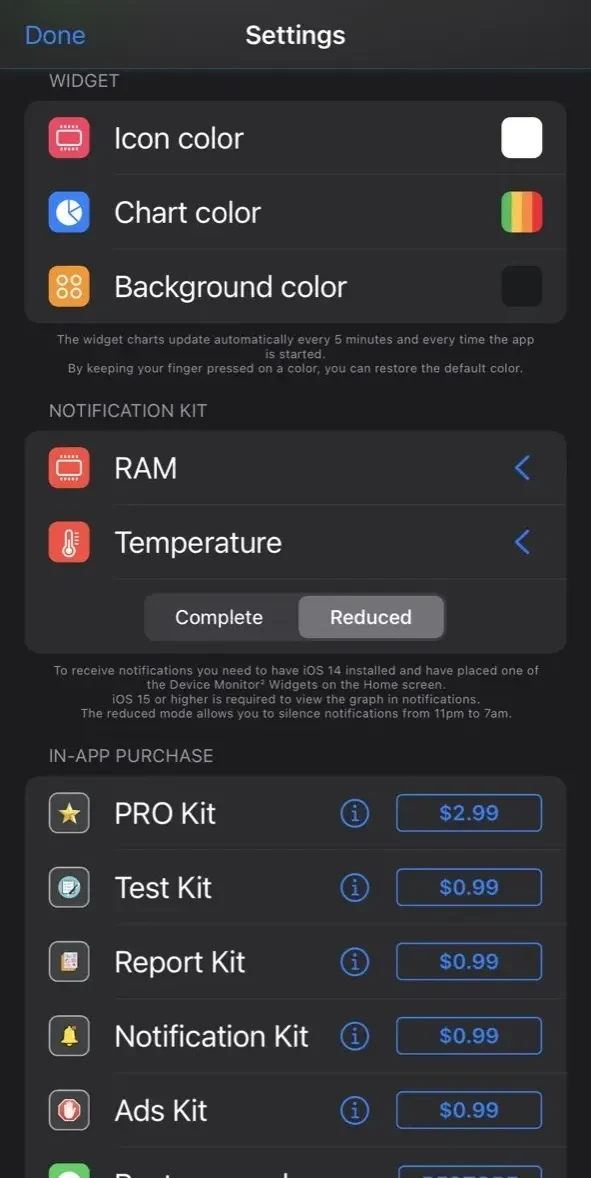 Device Monitor² paywall screen