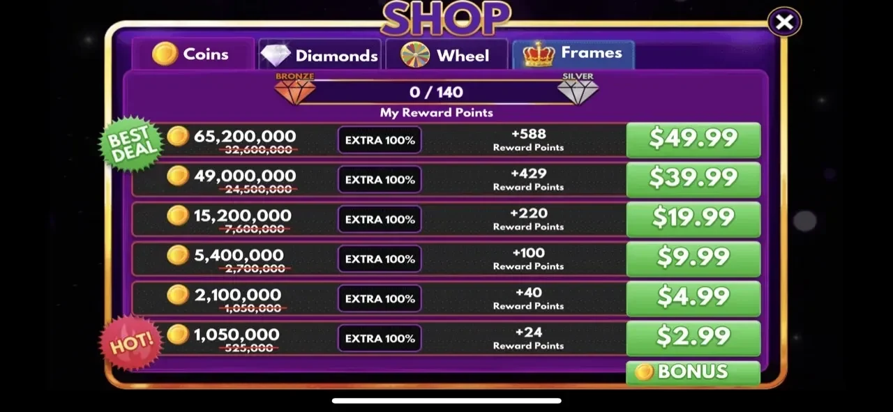 Diamond Sky paywall screen
