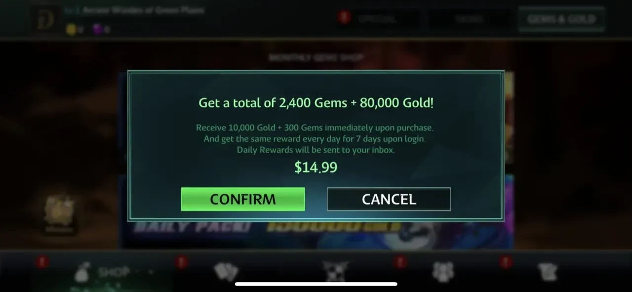 Dicast paywall screen