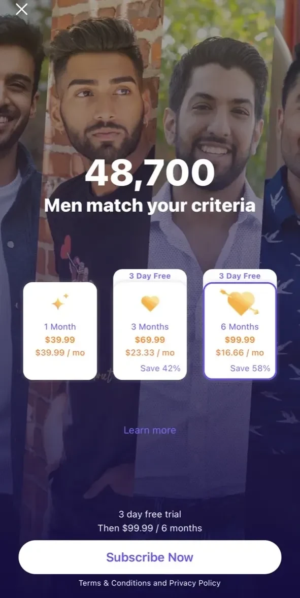Dil Mil paywall screen