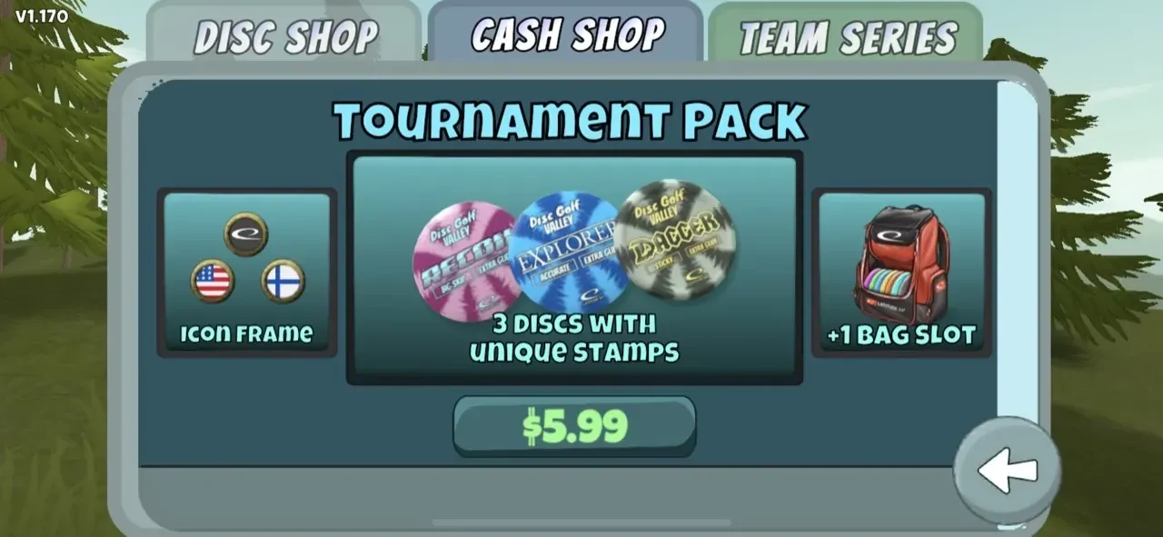 Disc Golf Valley paywall screen