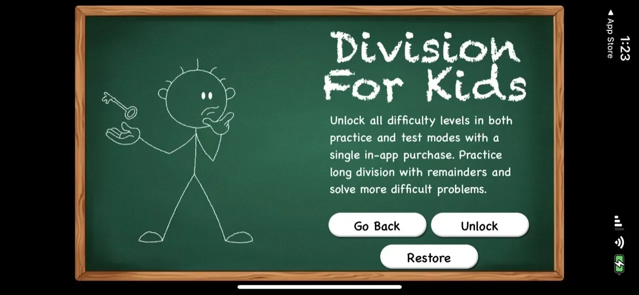 Division Games paywall screen