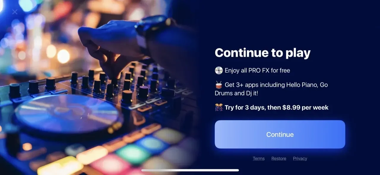 DJ it paywall screen