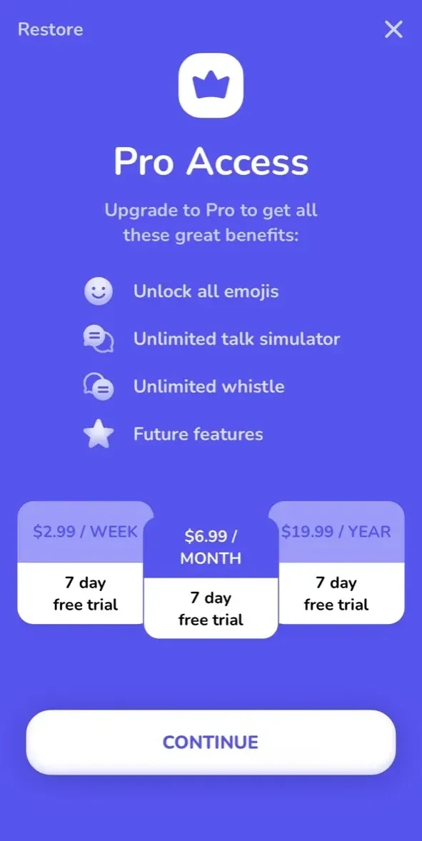 Dog Translator paywall screen