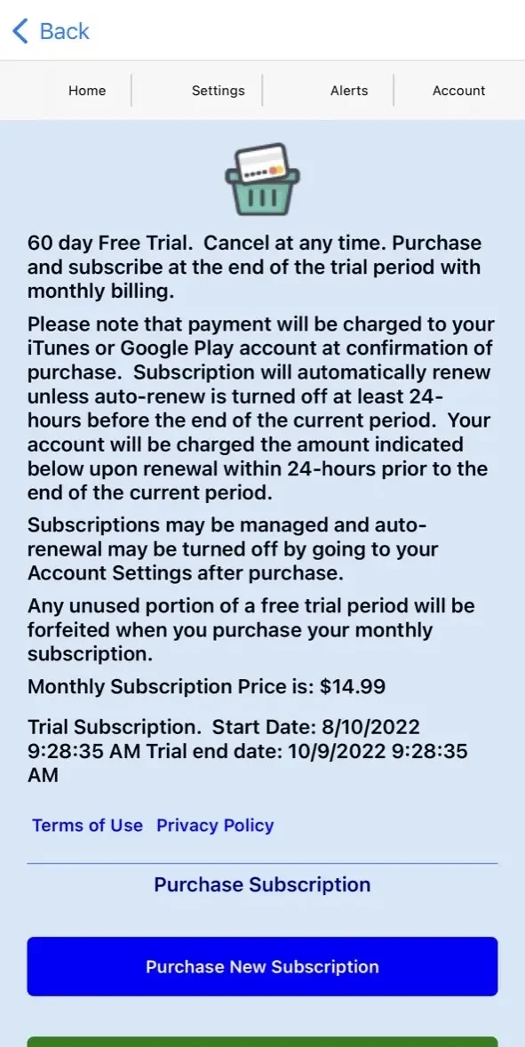 Domicile365 paywall screen