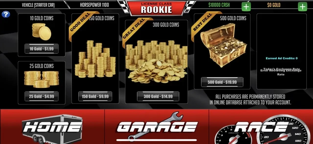 Door Slammers 2 Drag Racing paywall screen