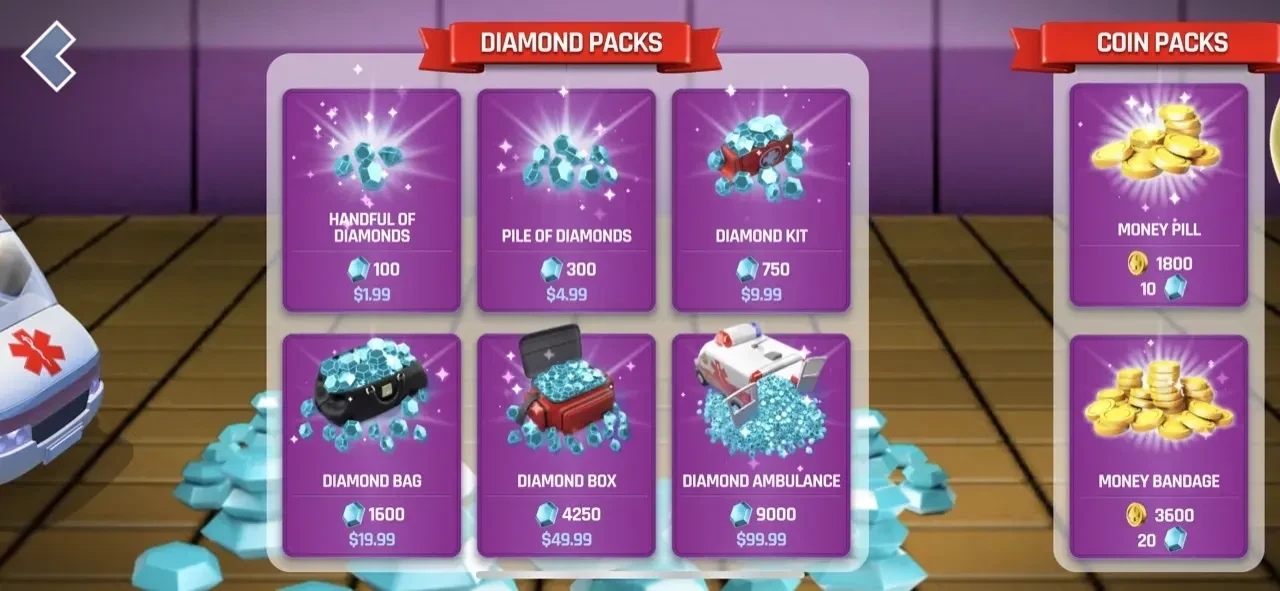Dream Hospital paywall screen