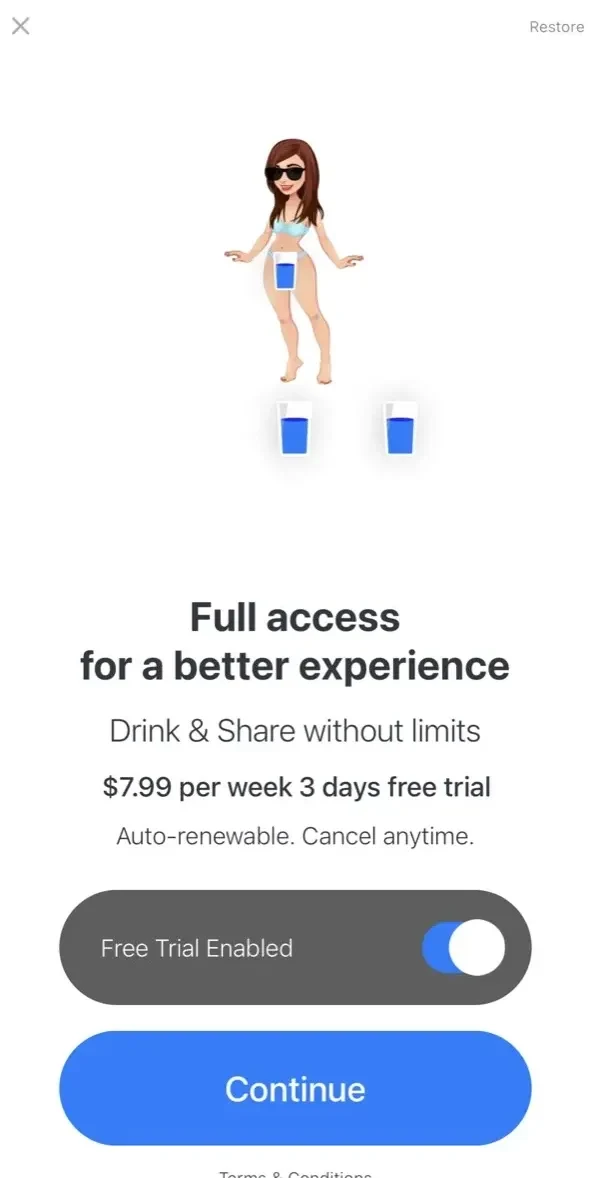 Drink Water ∙ Daily Reminder paywall screen