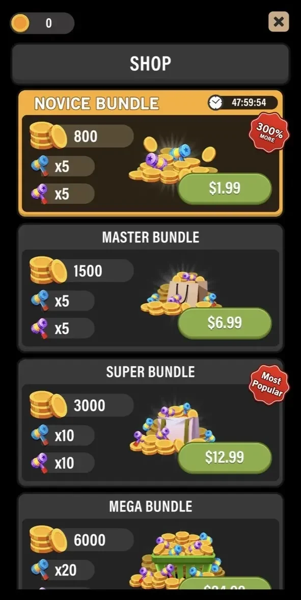 Drop Block 3D paywall screen