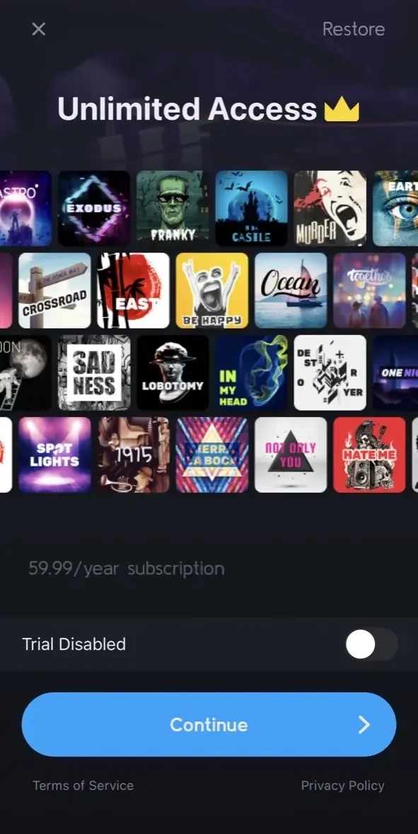 Drum Pad paywall screen