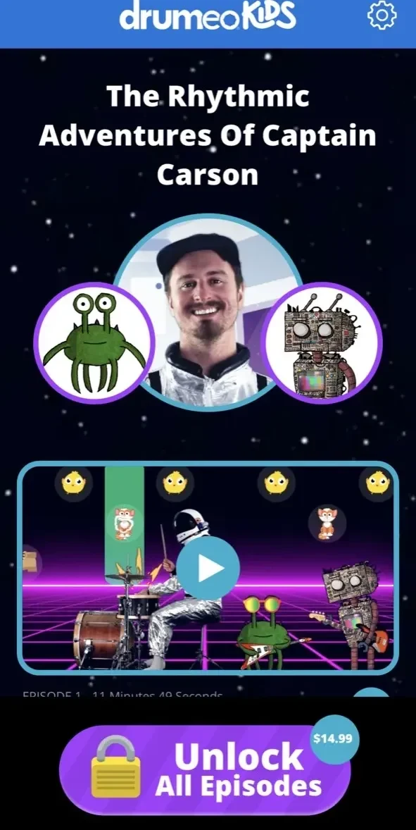 Drumeo Kids paywall screen