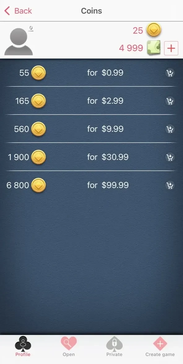 Durak Online card game paywall screen