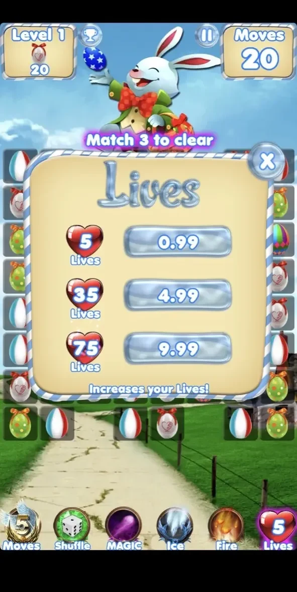 Easter Egg Games paywall screen