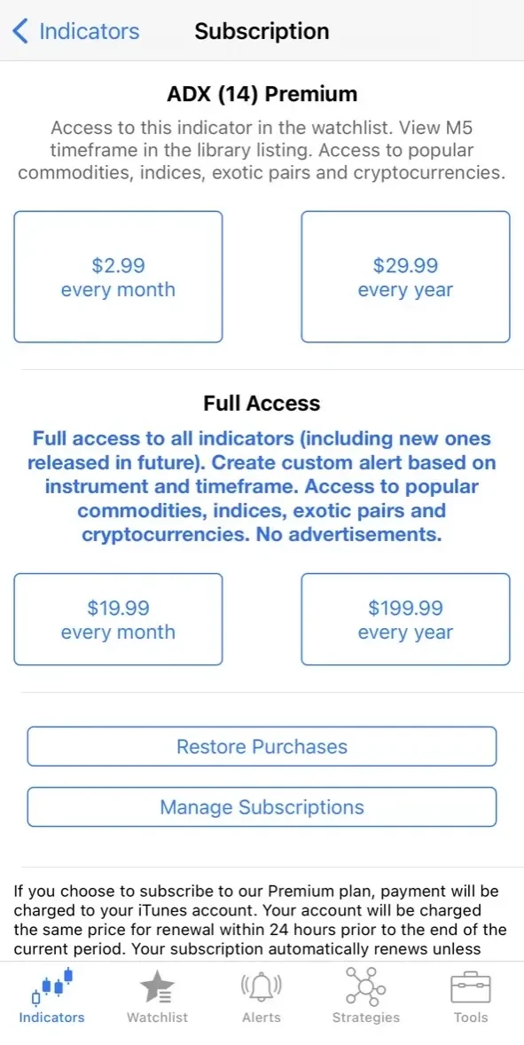 Easy Dashboard paywall screen