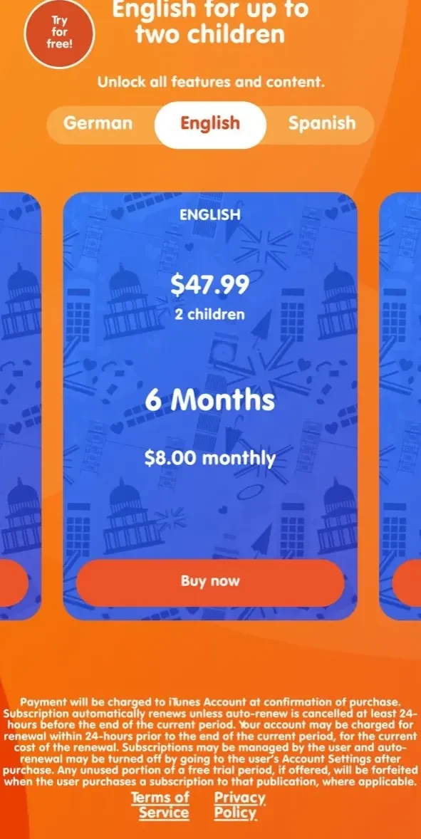 eKidz.eu paywall screen