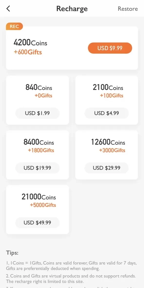Elf Novel paywall screen