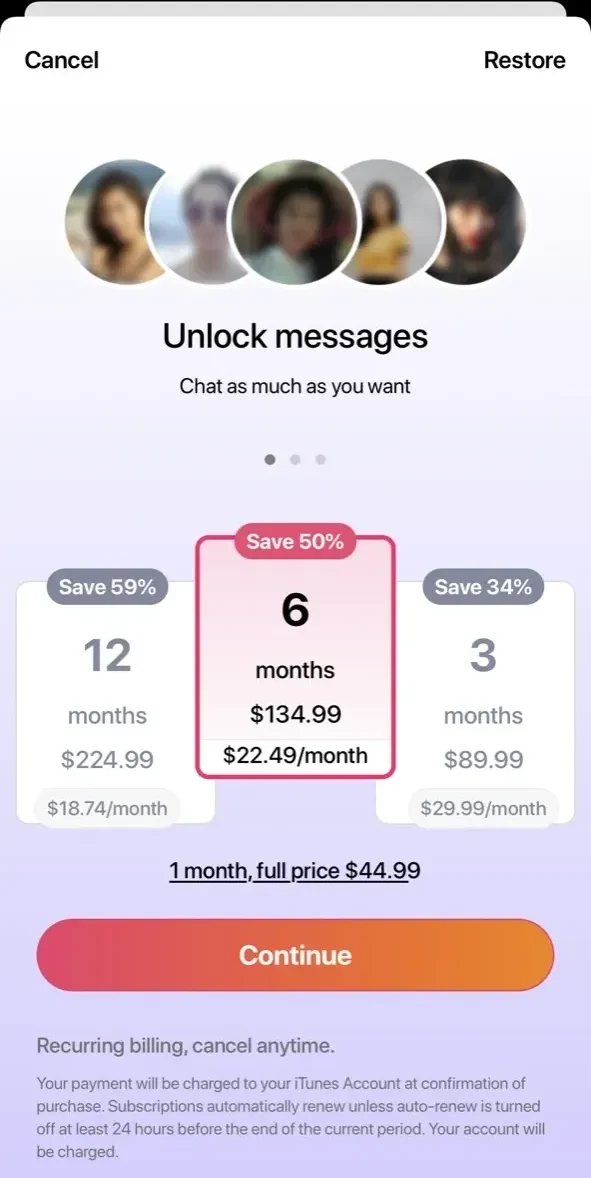 EME Hive paywall screen