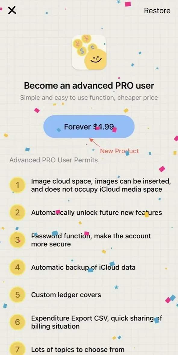 EMMO Cost paywall screen