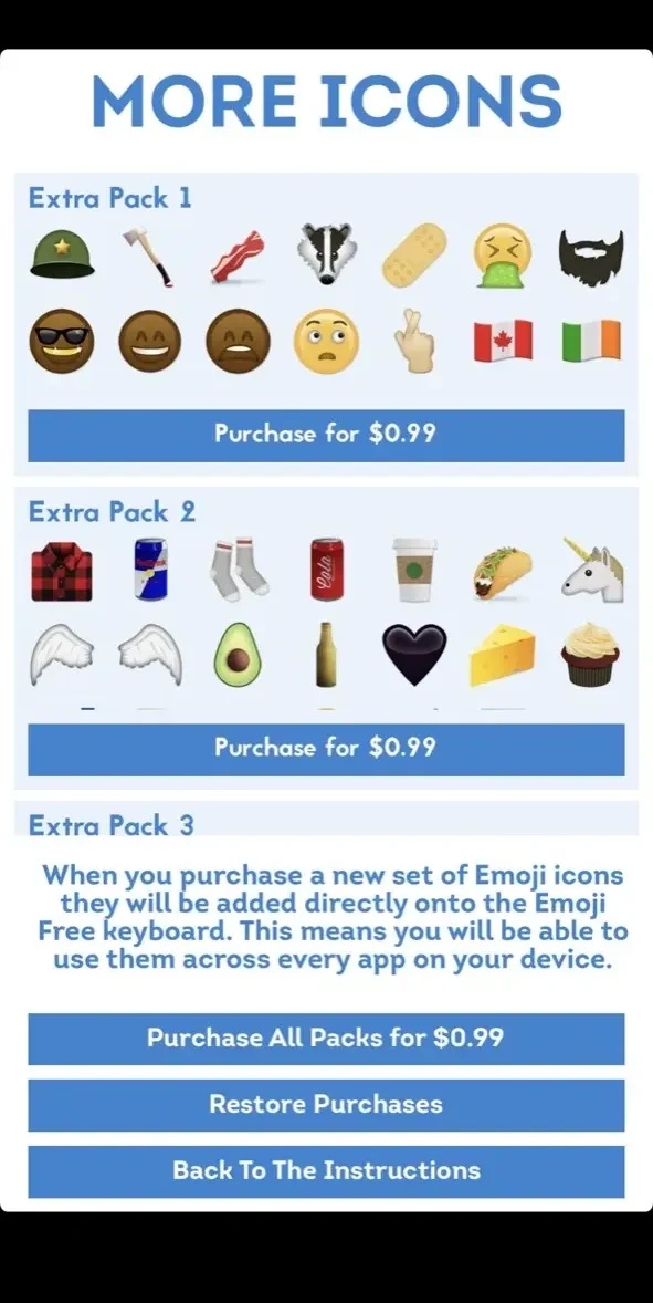 Emoji Free paywall screen