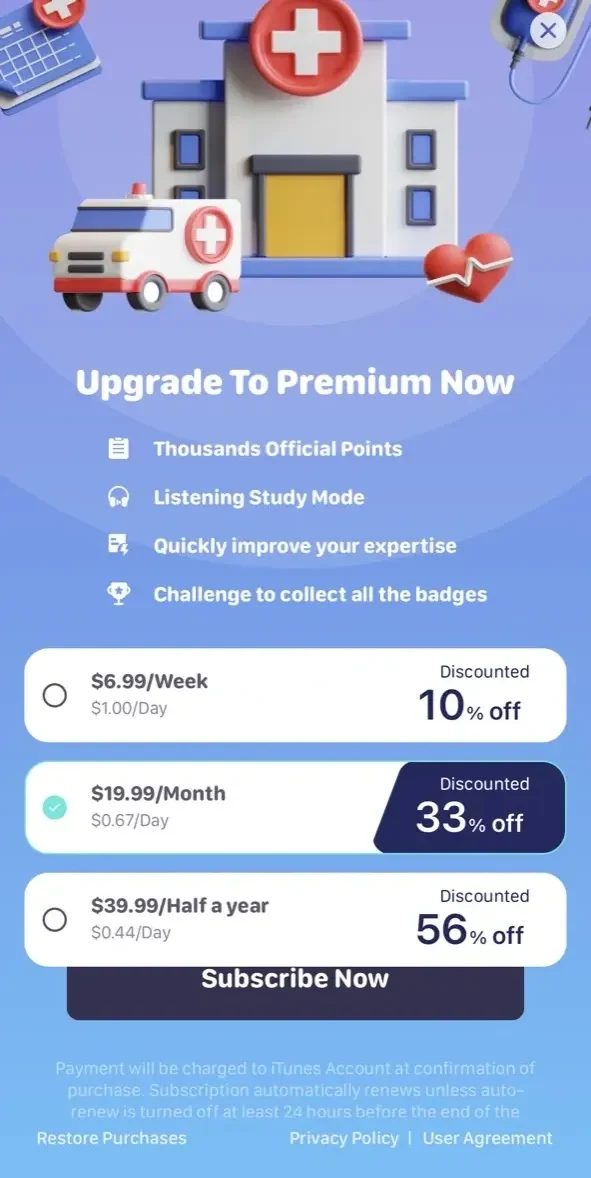 EMT B Prep 2024 paywall screen