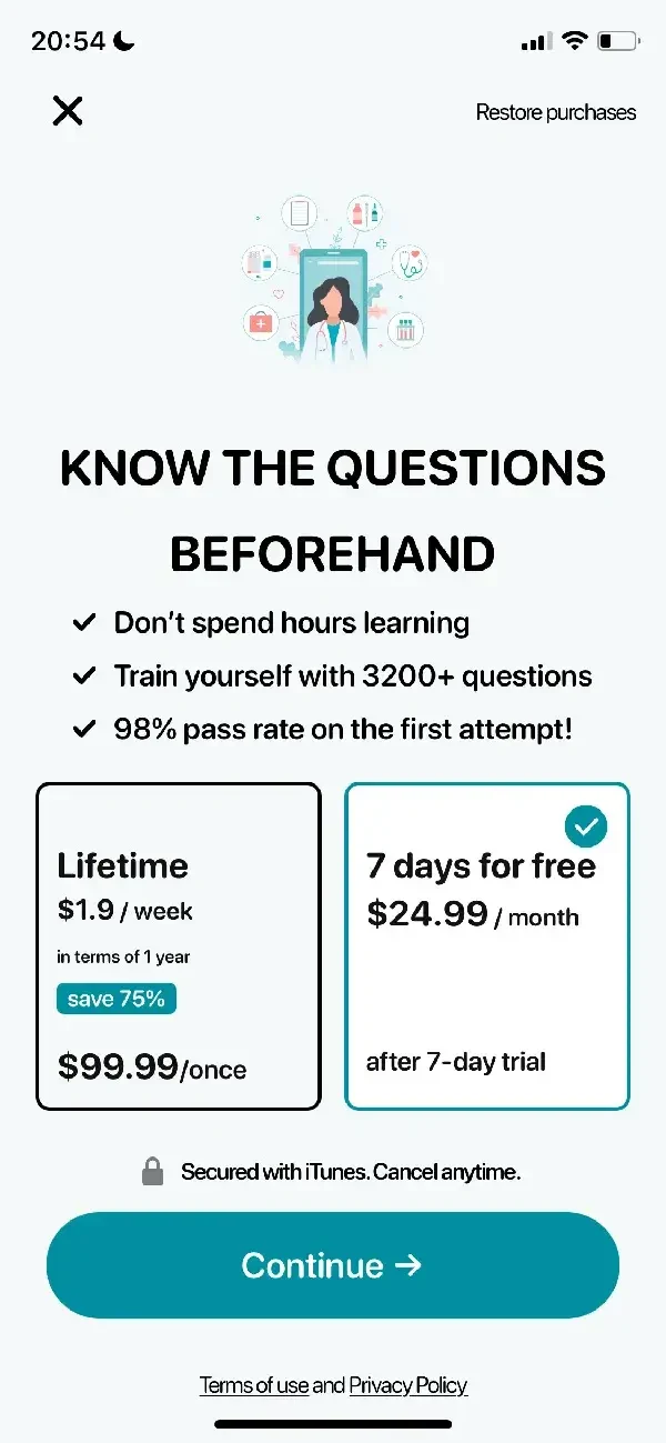 EMT Prep paywall screen