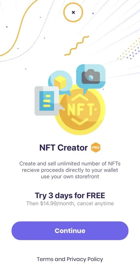 EPIC paywall screen