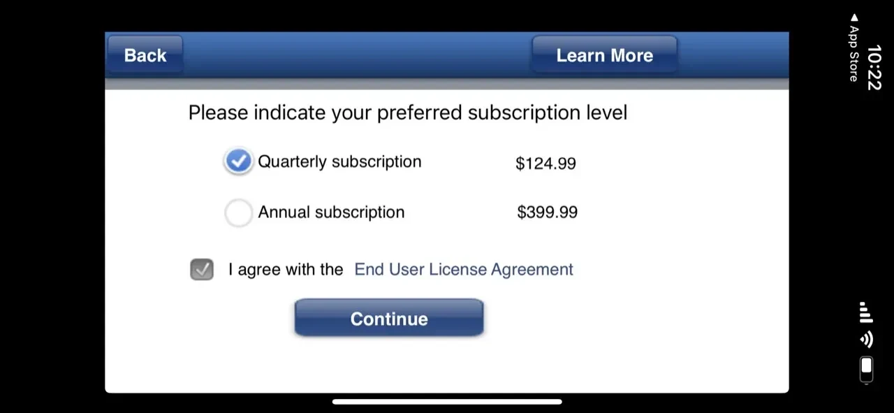 Equineline Mare Produce Record paywall screen