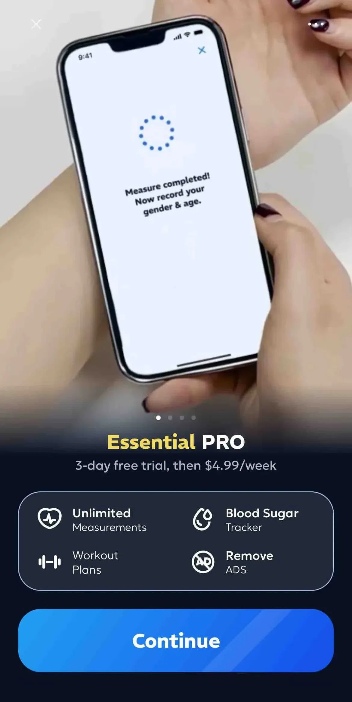 Essential paywall screen