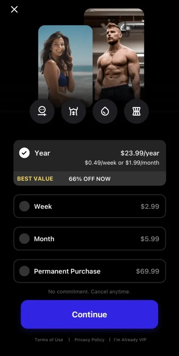 Everlook paywall screen