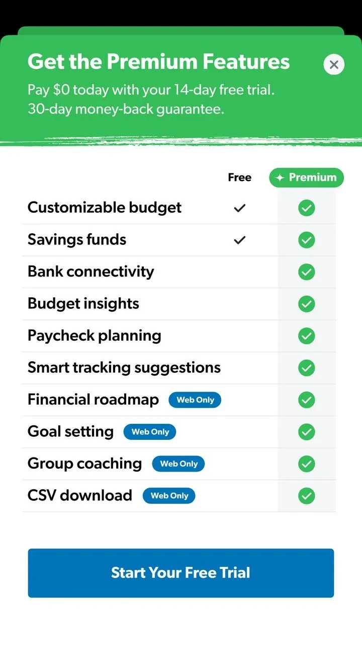 EveryDollar paywall screen