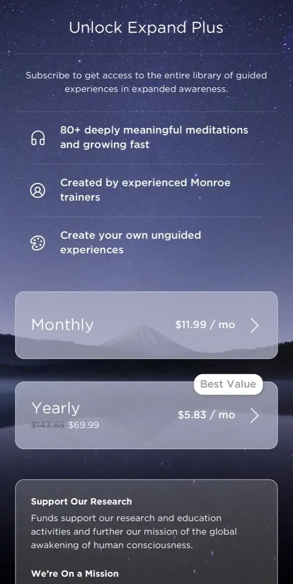 Expand paywall screen