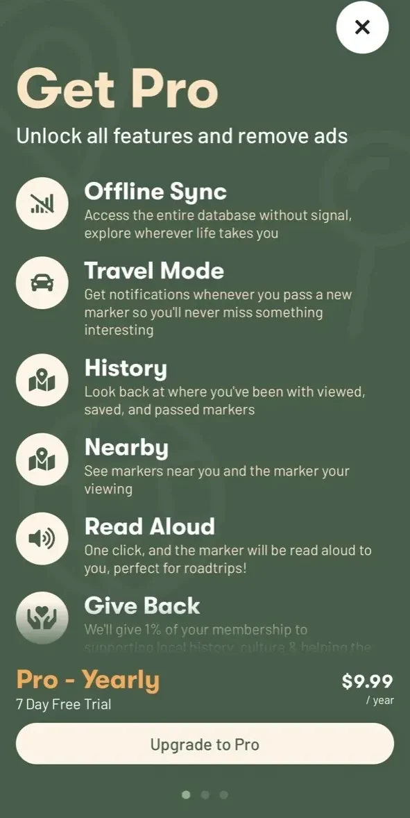 ExploreHere paywall screen