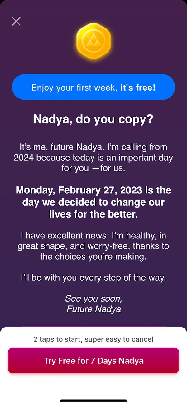 Fabulous paywall screen