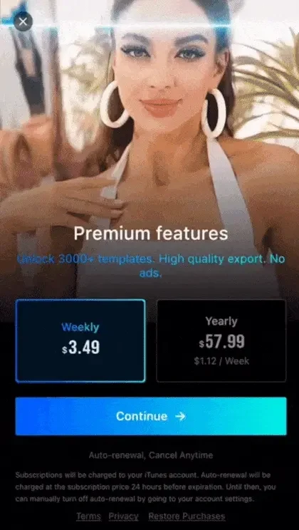 FacePlay paywall screen