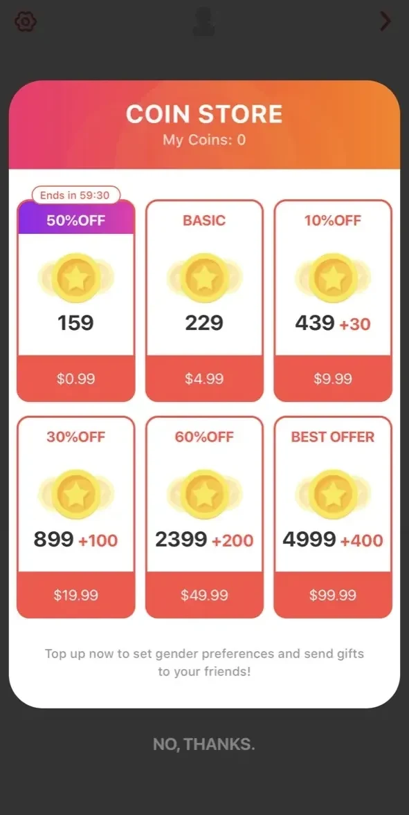 Fachat paywall screen