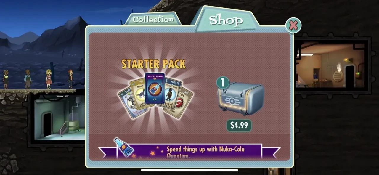 Fallout Shelter paywall screen