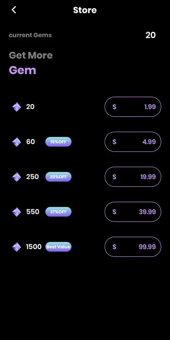 Fantasy paywall screen