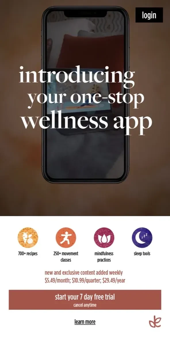 Deliciously Ella paywall screen