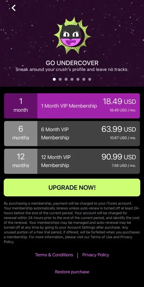 FET paywall screen